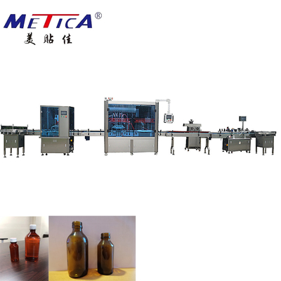 100ml-500ml 시럽 포도주 생산 라인 자동 병 주입 기계