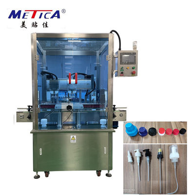 METICA 선형 단지 모자를 씌우는 기계 자동적인 병 마개 기계 3000bph-6000bph