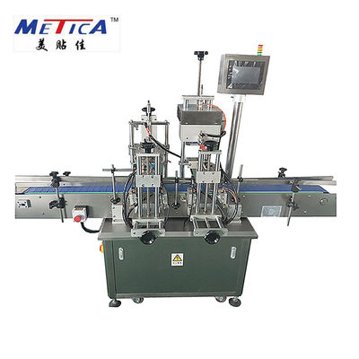 0.6MPa Ropp 모자를 위한 반 자동적인 병 모자를 씌우는 기계 선형 모자를 씌우는 기계