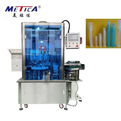 220V 50Hz 2kW 자동 펜 스프레이어 충전 및 캡팅 기계 1500-2000BPH 및 5-50ml 충전 부피
